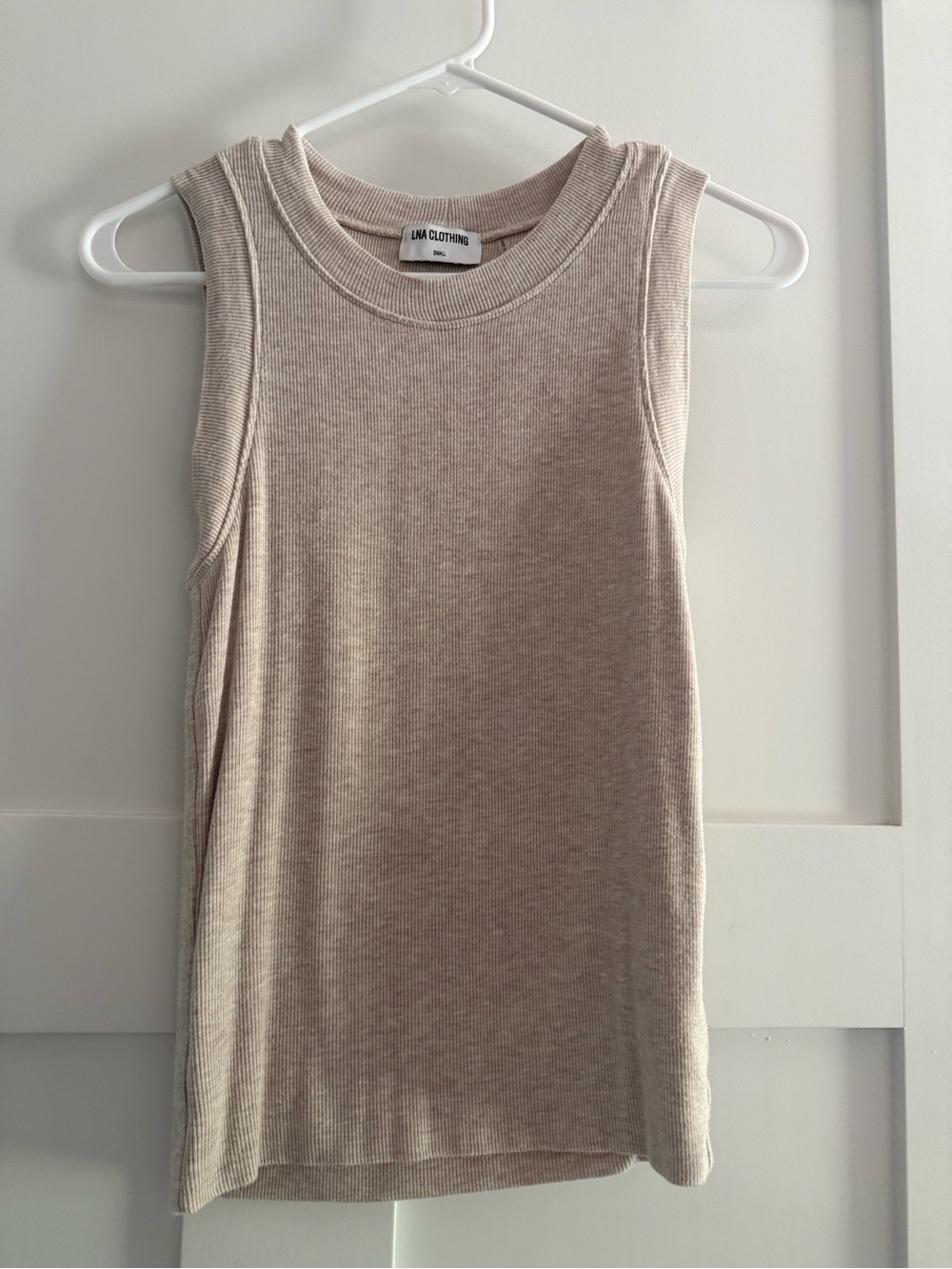 LNA Clothing Beige Ribbed Tank